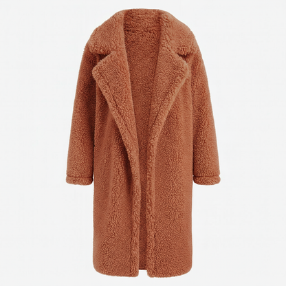 Isla | Trendy Warm Long Teddy Coat for Women - Northeart Couture