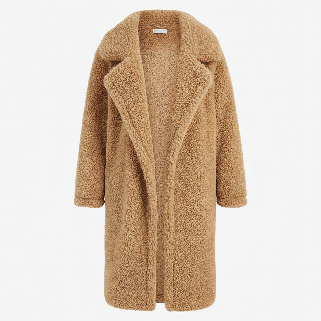 Isla | Trendy Warm Long Teddy Coat for Women - Northeart Couture