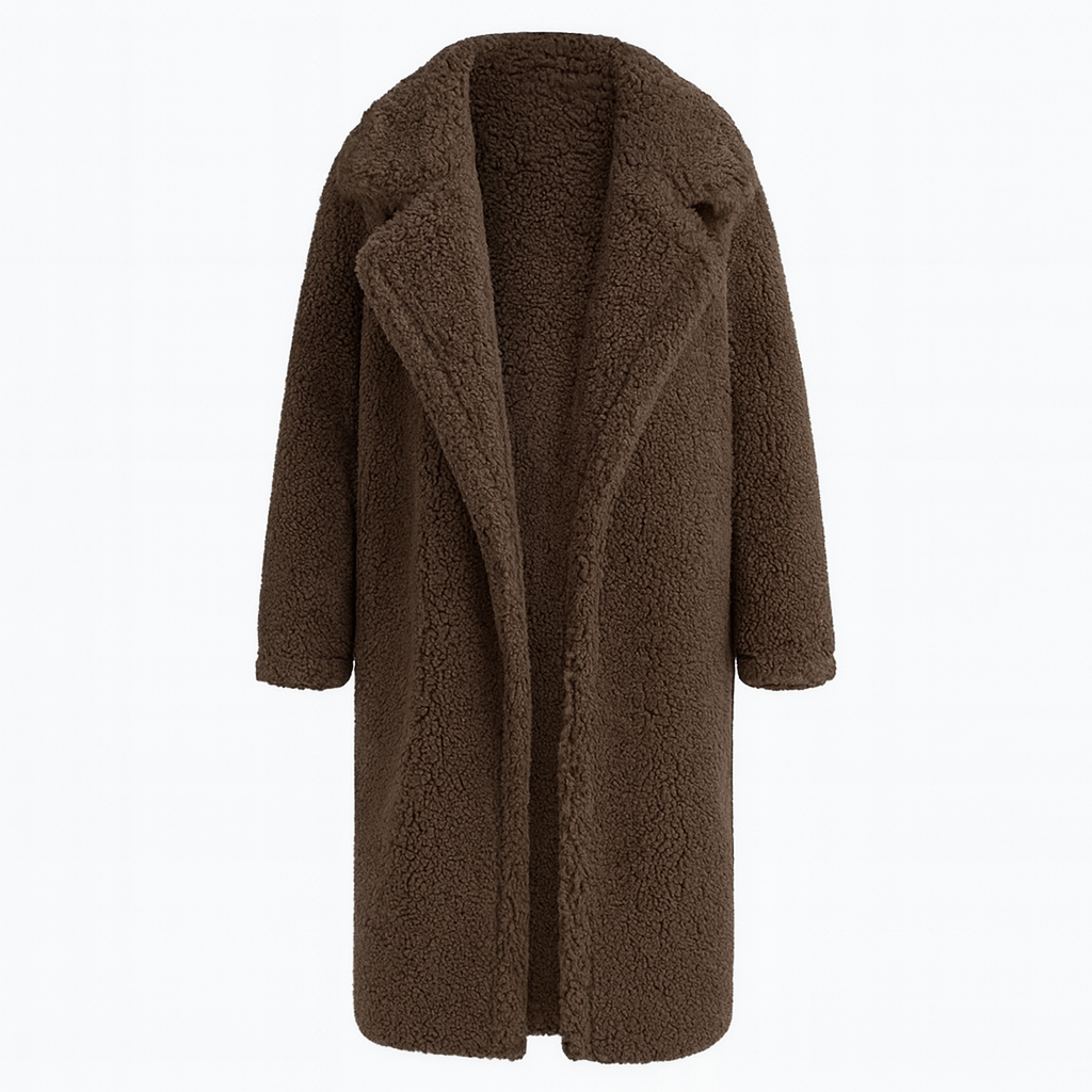 Isla | Trendy Warm Long Teddy Coat for Women - Northeart Couture