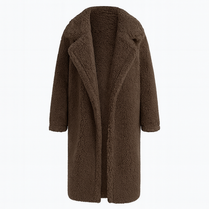 Isla | Trendy Warm Long Teddy Coat for Women - Northeart Couture