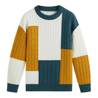 Arlo | Men Color Block Knit Sweater - Northeart Couture