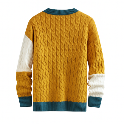 Arlo | Men Color Block Knit Sweater - Northeart Couture