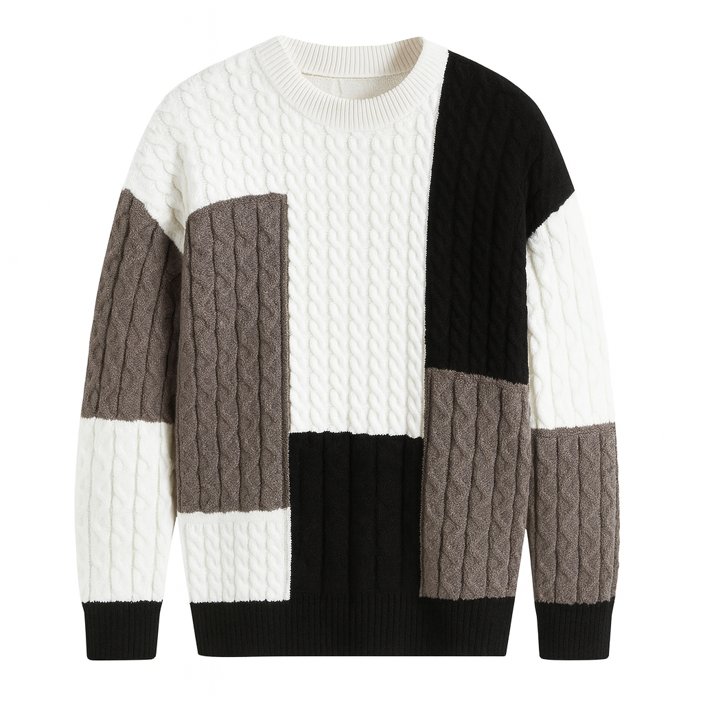 Arlo | Men Color Block Knit Sweater - Northeart Couture