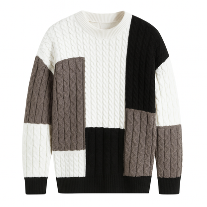 Arlo | Men Color Block Knit Sweater - Northeart Couture