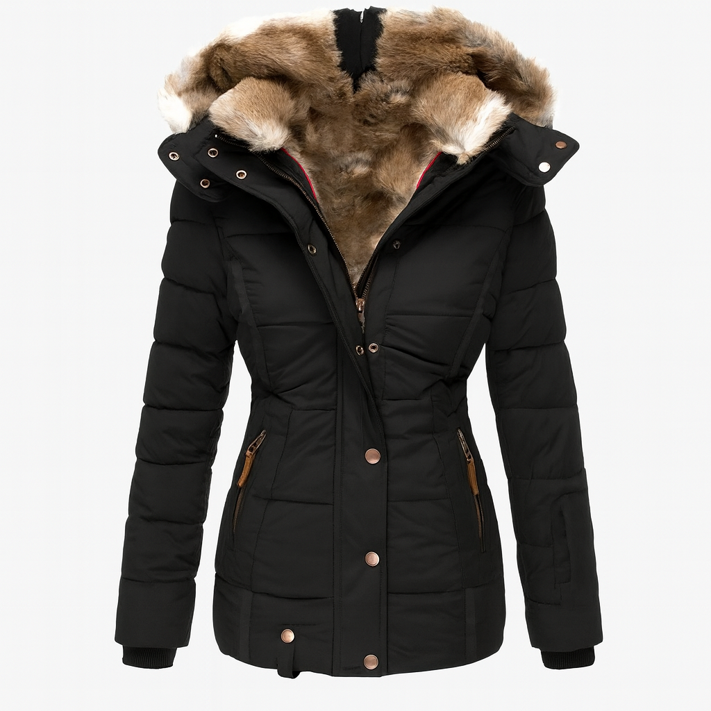 Aurora | Slim Fit Women Winter Jacket with Hood - Northeart Couture