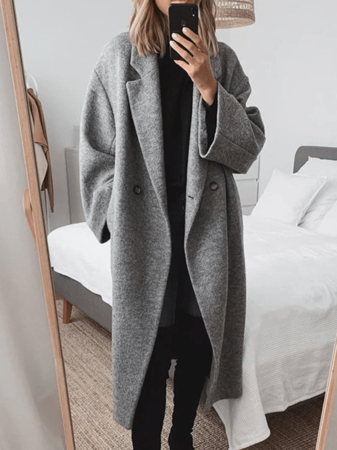Kelly | Elegant Long Women Winter Coat with Classic Tailored Design - Northeart Couture