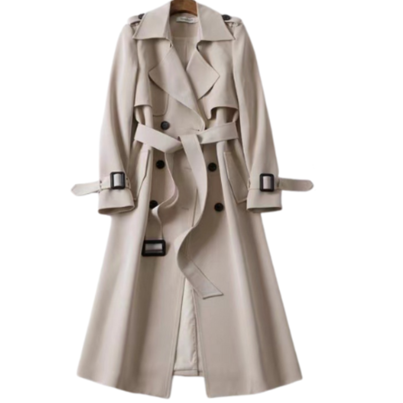 Astra | Stylish Women Trench Coat with Belted Waist and Double-Breasted Design - Northeart Couture