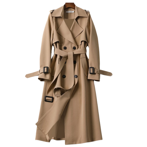 Astra | Stylish Women Trench Coat with Belted Waist and Double-Breasted Design - Northeart Couture