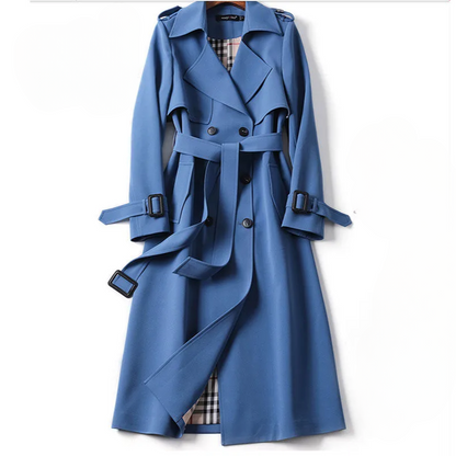 Astra | Stylish Women Trench Coat with Belted Waist and Double-Breasted Design - Northeart Couture