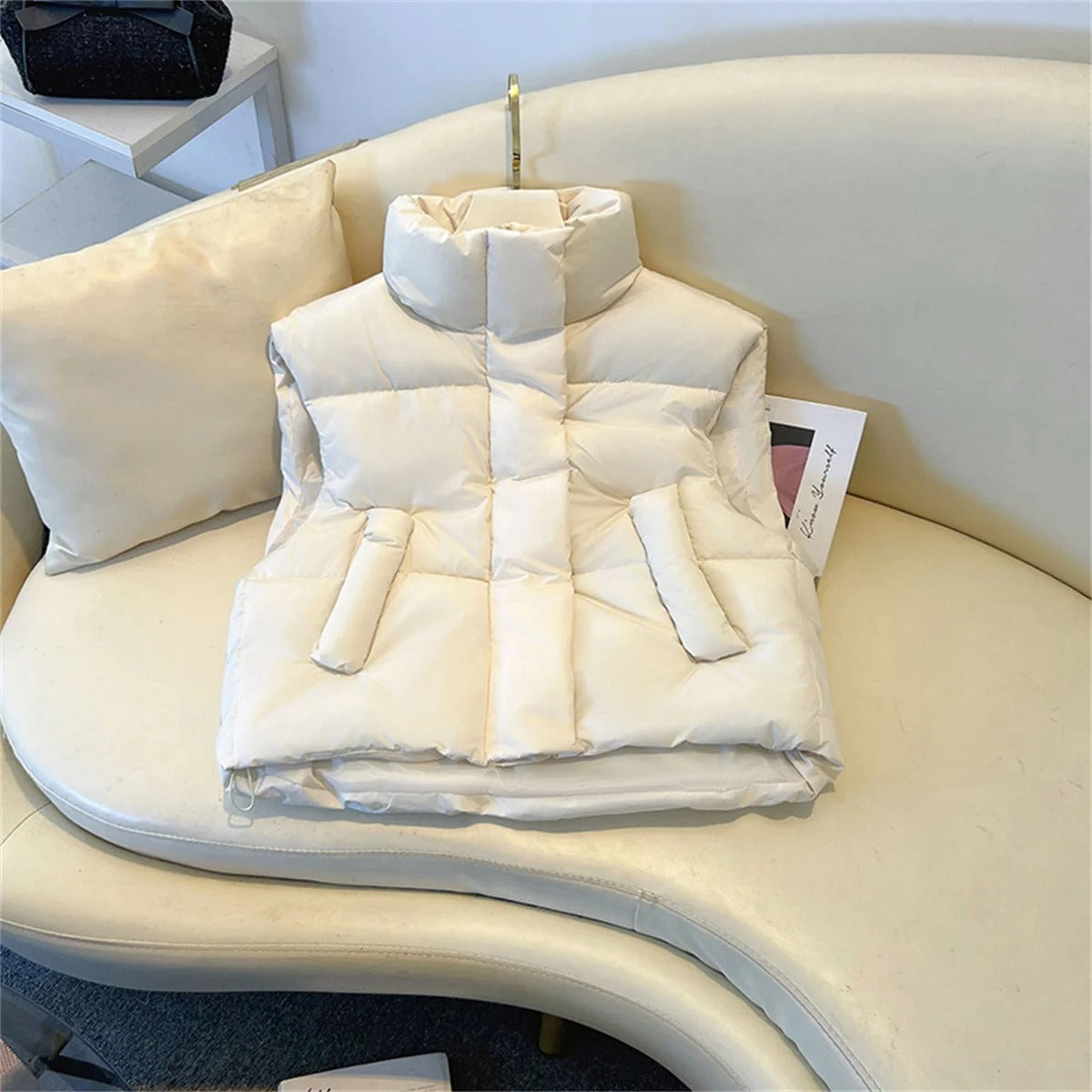 Anya | Modern Cropped Windproof Jacket Vest for Everyday Versatility - Northeart Couture